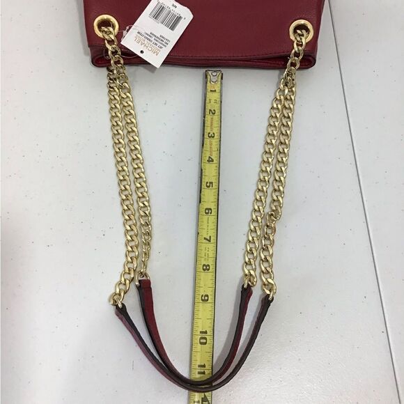 MICHAEL Michael Kors Red Jet Set Chain Messenger Shoulder Crossbody Bag - Picture 11 of 16